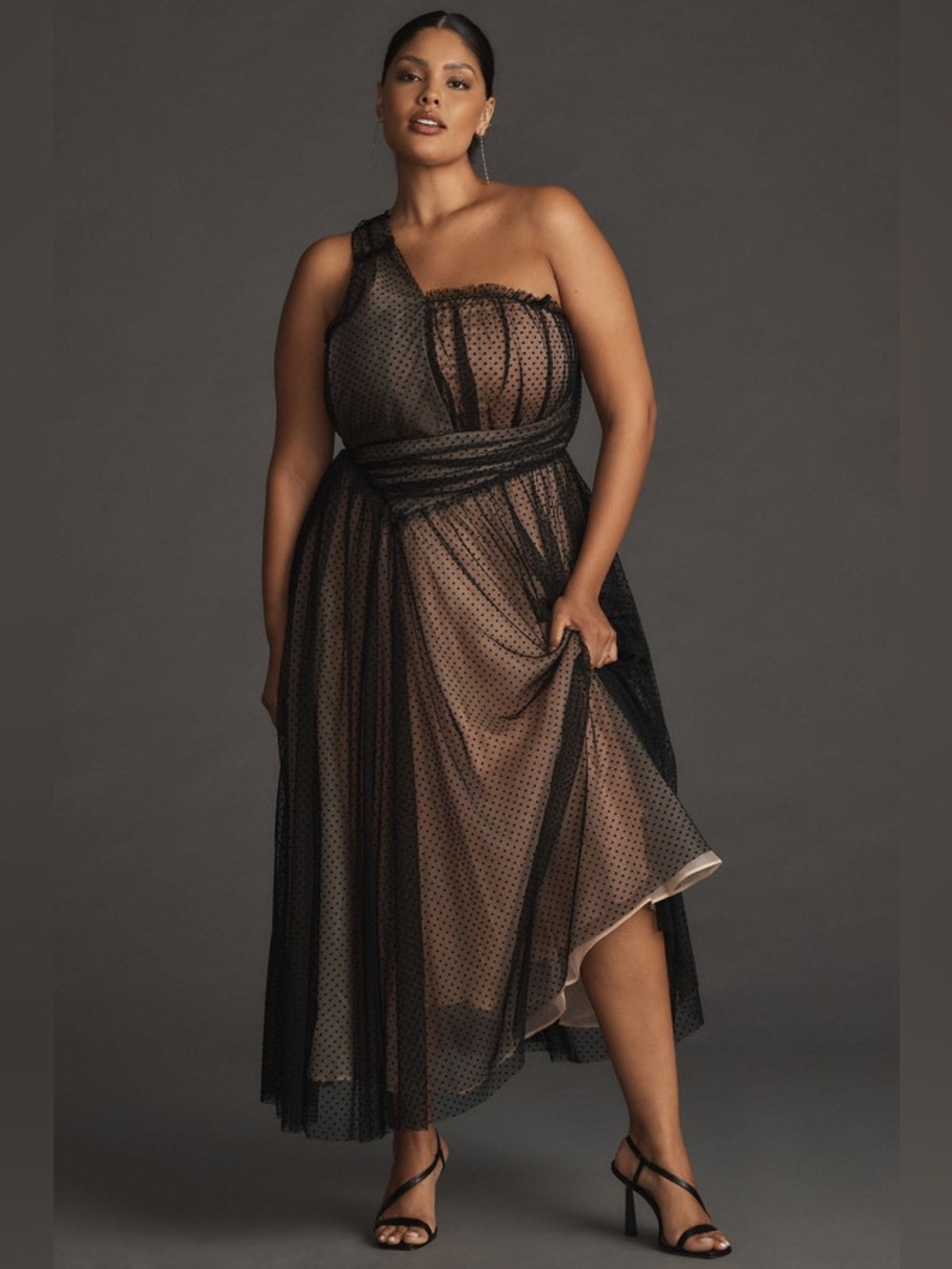 EUC Anthropologie Tulle Dot Maxi Dress, Size 24W